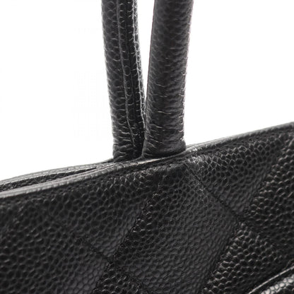 復刻トート ハンドバッグ トートバッグ キャビアスキン ブラック シルバー金具 シャネル バッグ CHANEL