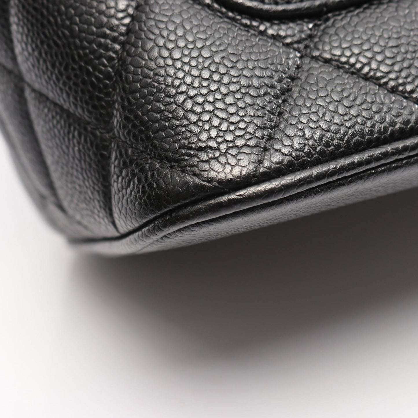復刻トート ハンドバッグ トートバッグ キャビアスキン ブラック シルバー金具 シャネル バッグ CHANEL