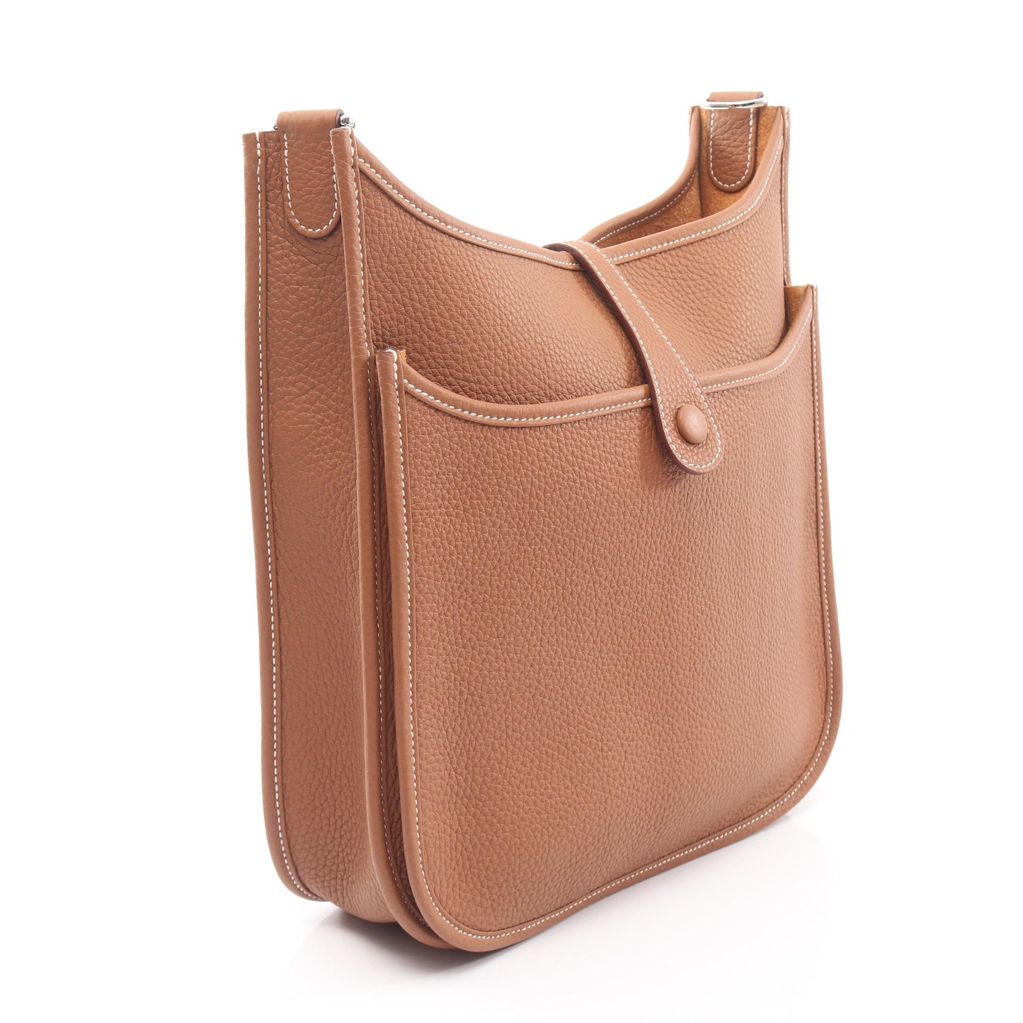 エヴリン 3 トロワ PM ゴールド ショルダーバッグ トリヨンクレマンス ブラウン シルバー金具 K刻印 エルメス バッグ HERMES