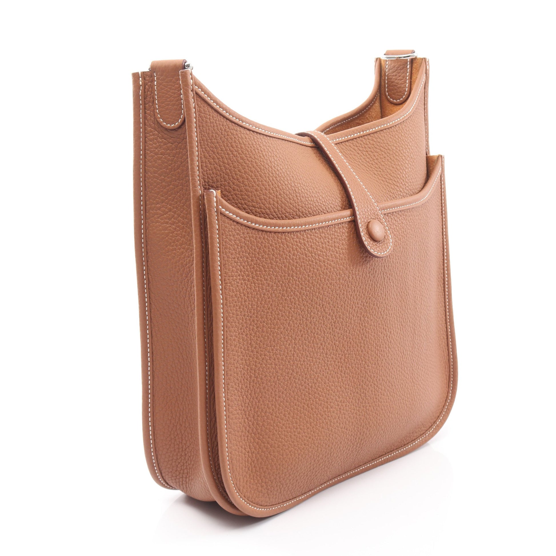 エヴリン 3 トロワ PM ゴールド ショルダーバッグ トリヨンクレマンス ブラウン シルバー金具 K刻印 エルメス バッグ HERMES