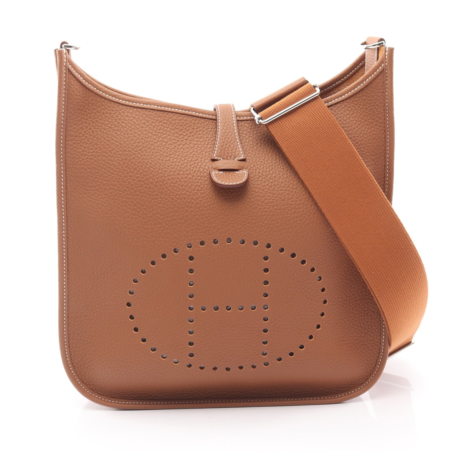 エヴリン 3 トロワ PM ゴールド ショルダーバッグ トリヨンクレマンス ブラウン シルバー金具 K刻印 エルメス バッグ HERMES