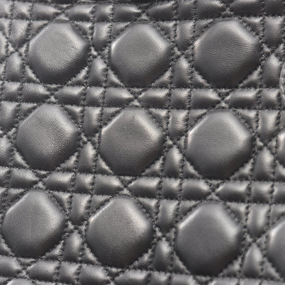 LADY DIOR レディディオール カナージュ ハンドバッグ レザー ブラック 2WAY クリスチャンディオール バッグ Christian Dior