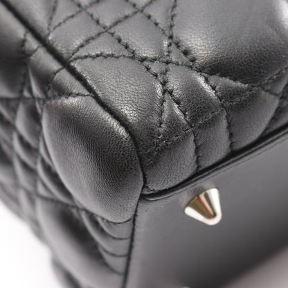 LADY DIOR レディディオール カナージュ ハンドバッグ レザー ブラック 2WAY クリスチャンディオール バッグ Christian Dior
