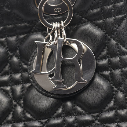 LADY DIOR レディディオール カナージュ ハンドバッグ レザー ブラック 2WAY クリスチャンディオール バッグ Christian Dior