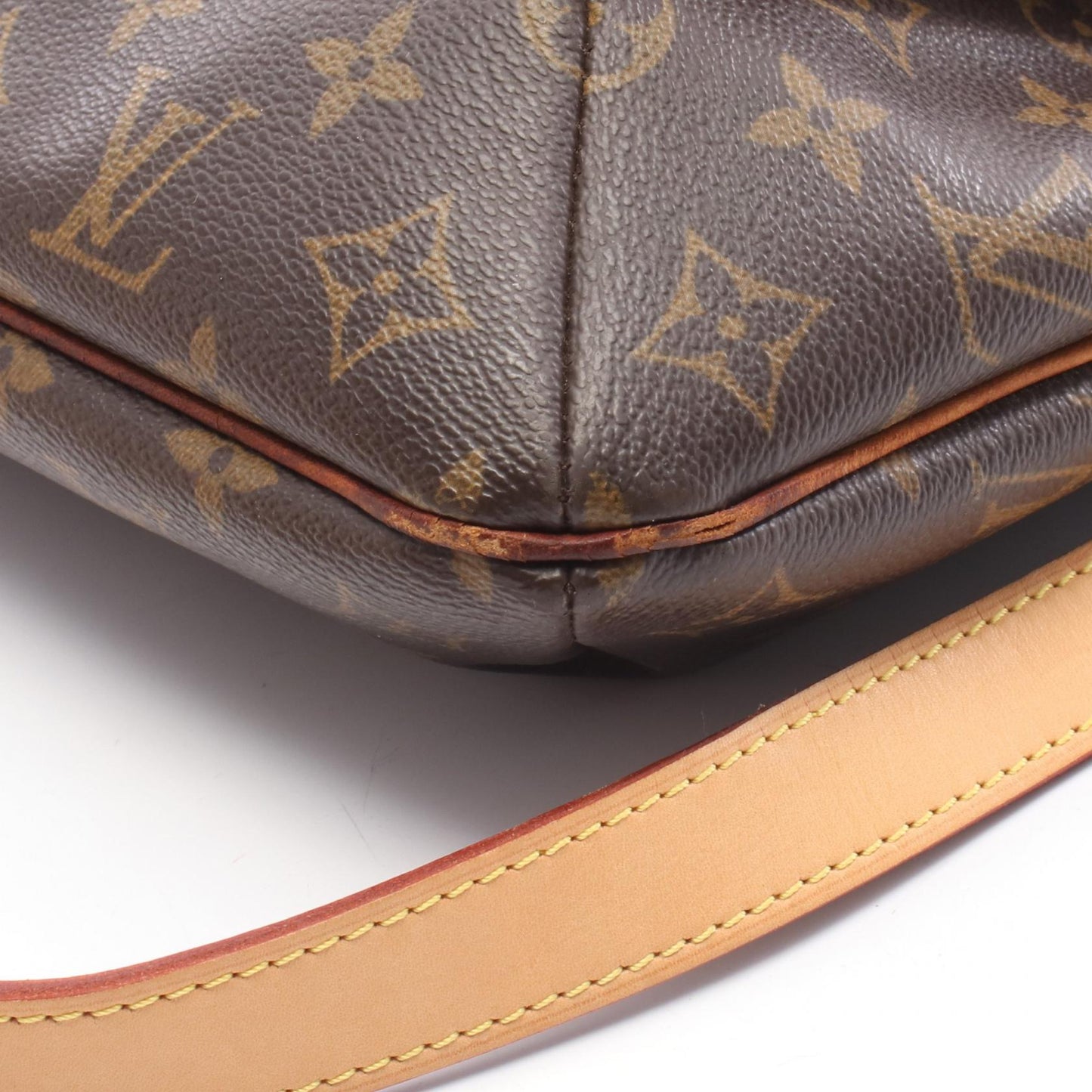 ミュゼット モノグラム ショルダーバッグ PVC レザー ブラウン ルイヴィトン バッグ LOUIS VUITTON