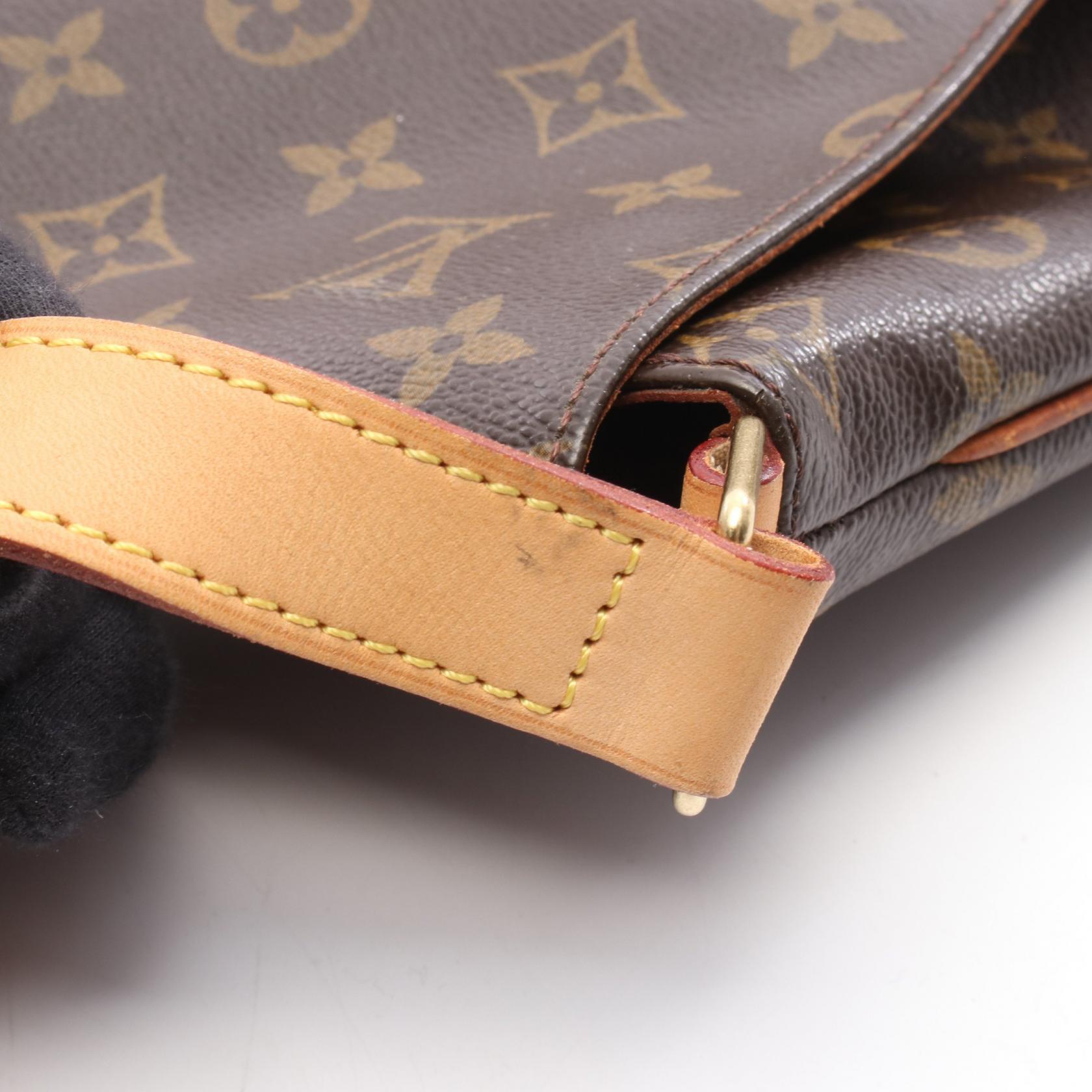 ミュゼット モノグラム ショルダーバッグ PVC レザー ブラウン ルイヴィトン バッグ LOUIS VUITTON