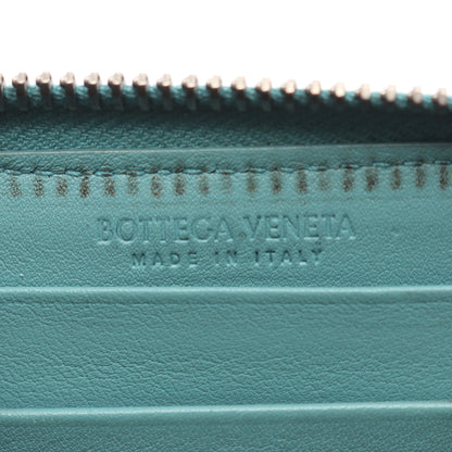イントレチャート 二つ折り財布 レザー ブルーグリーン ボッテガヴェネタ 財布・小物 BOTTEGA VENETA