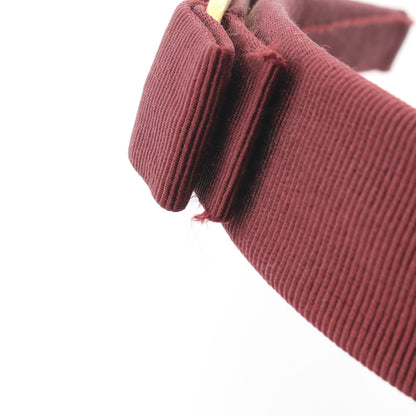 ヴァラリボン カチューシャ ファブリック ボルドー ゴールド サルヴァトーレフェラガモ