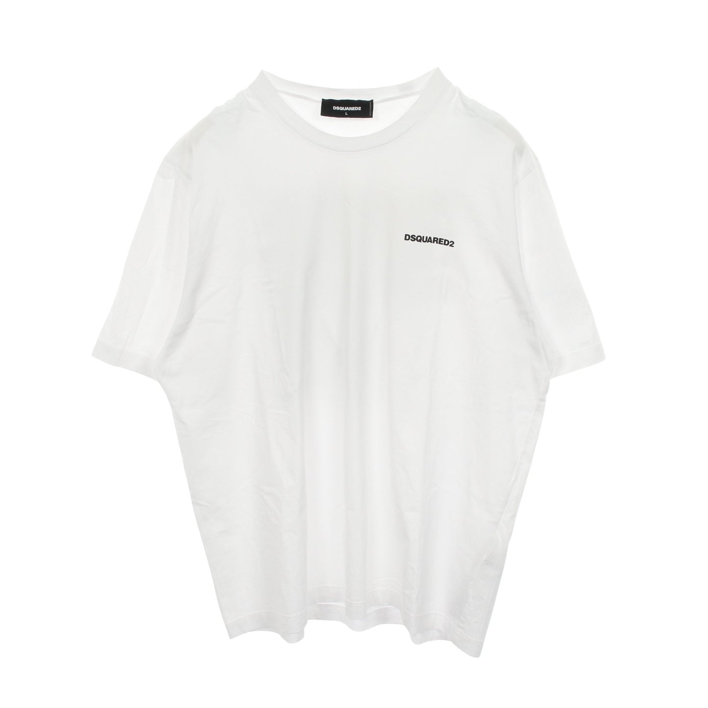 ロゴプリント 半袖Tシャツ クルーネック コットン ホワイト ブラック ディースクエアード トップス DSQUARED2