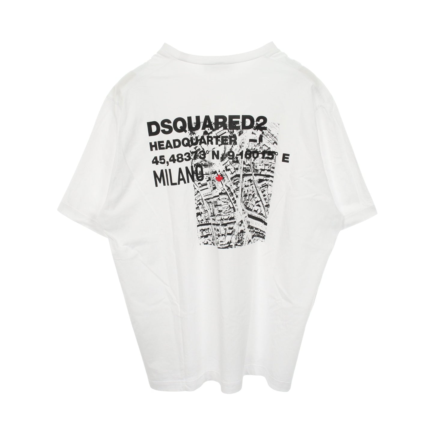 ロゴプリント 半袖Tシャツ クルーネック コットン ホワイト ブラック ディースクエアード トップス DSQUARED2