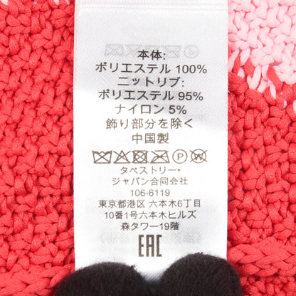 ループ クロップド クロシェ タンクトップ レッド ピンク コーチトピア トップス coachtopia