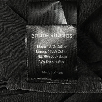 MML PUFFER ダウンジャケット コットン ブラック フード付き エンタイアスタジオ アウター ENTIRE STUDIOS