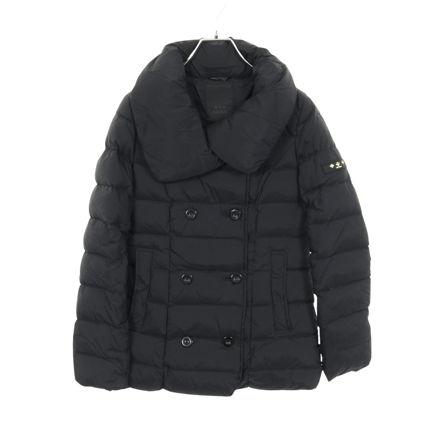 LORENZANA ロレンザーナ ダウンジャケット ナイロン ブラック ダブルブレスト タトラス