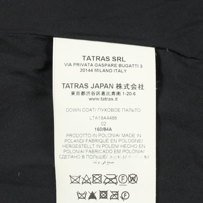 LORENZANA ロレンザーナ ダウンジャケット ナイロン ブラック ダブルブレスト タトラス
