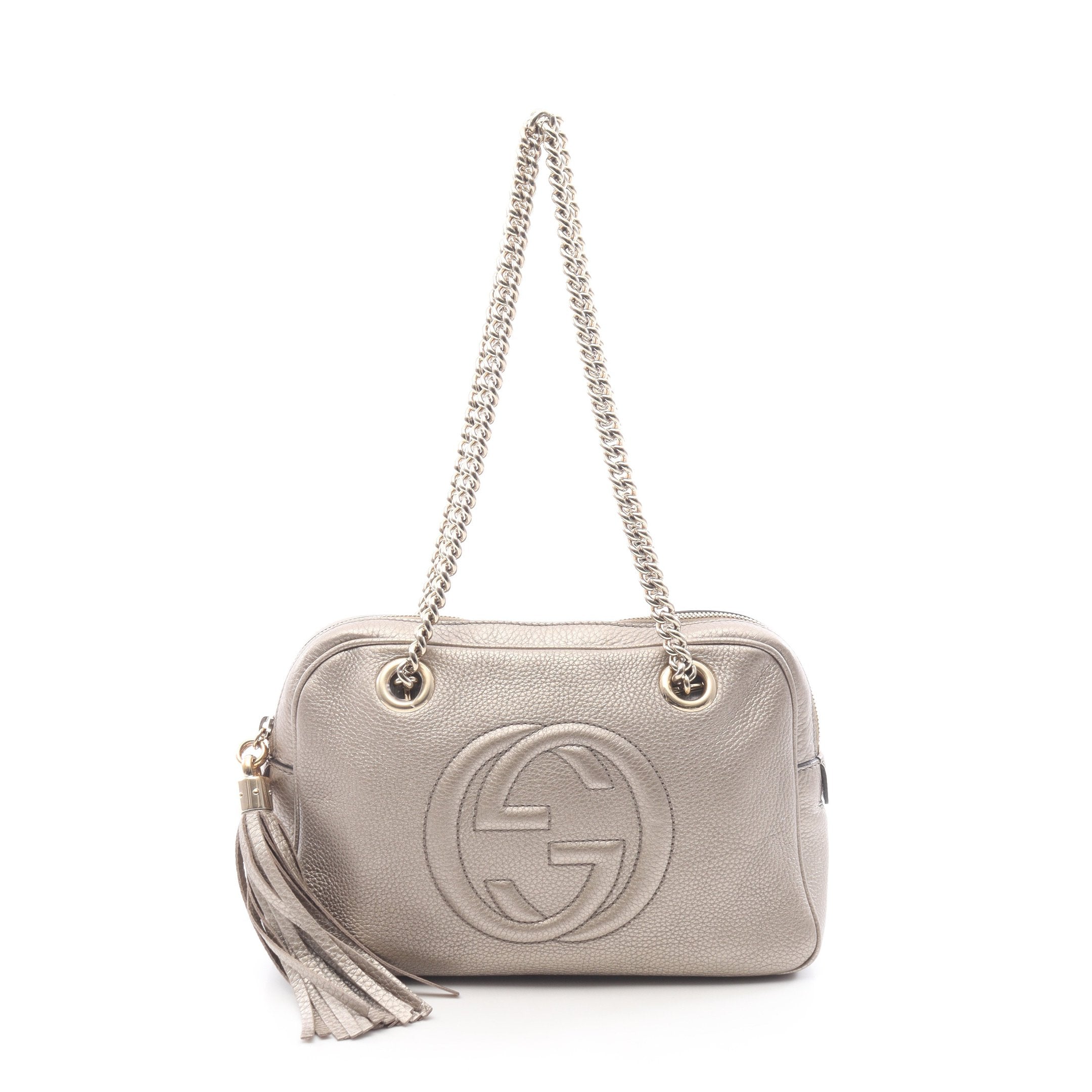 ソーホー インターロッキングG チェーンショルダーバッグ レザー