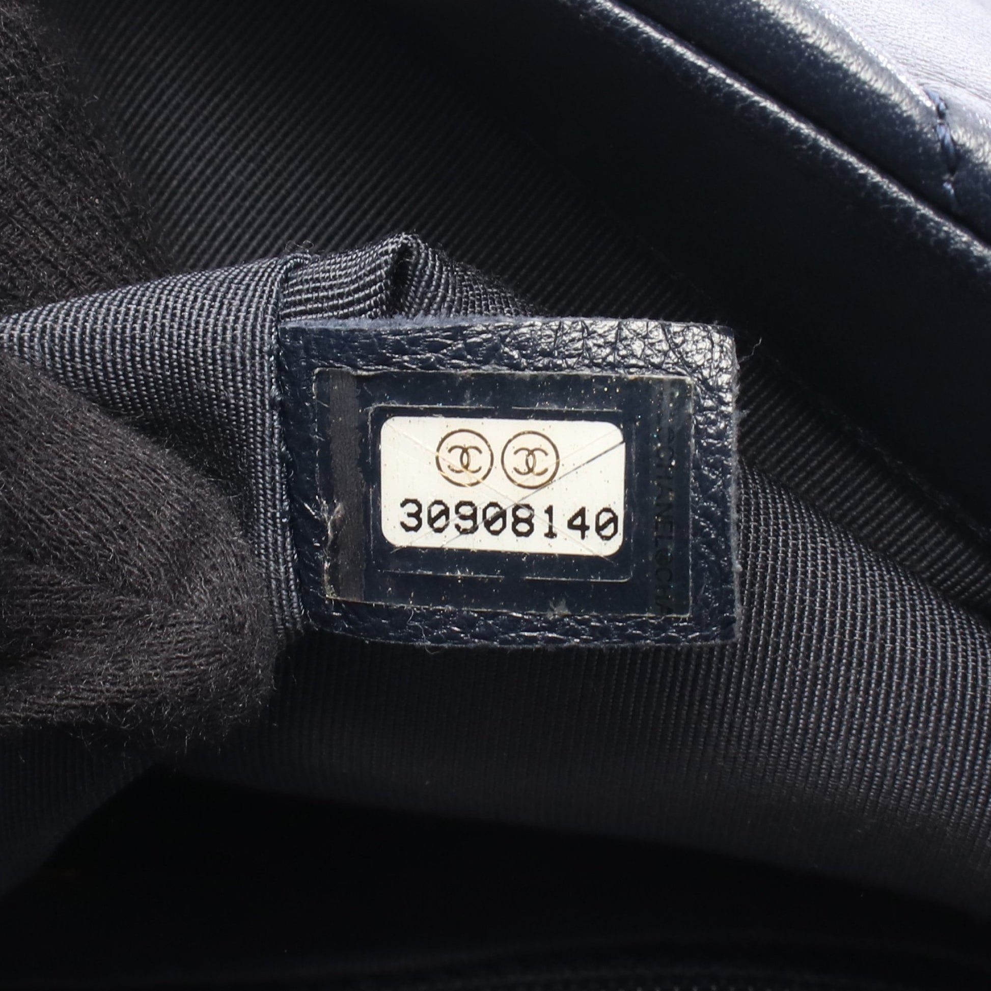 19 ディズヌフ マトラッセ チェーンショルダーバッグ レザー ネイビー コンビ金具 シャネル バッグ CHANEL
