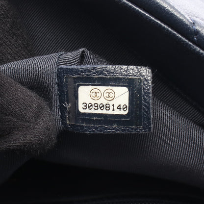 19 ディズヌフ マトラッセ チェーンショルダーバッグ レザー ネイビー コンビ金具 シャネル バッグ CHANEL