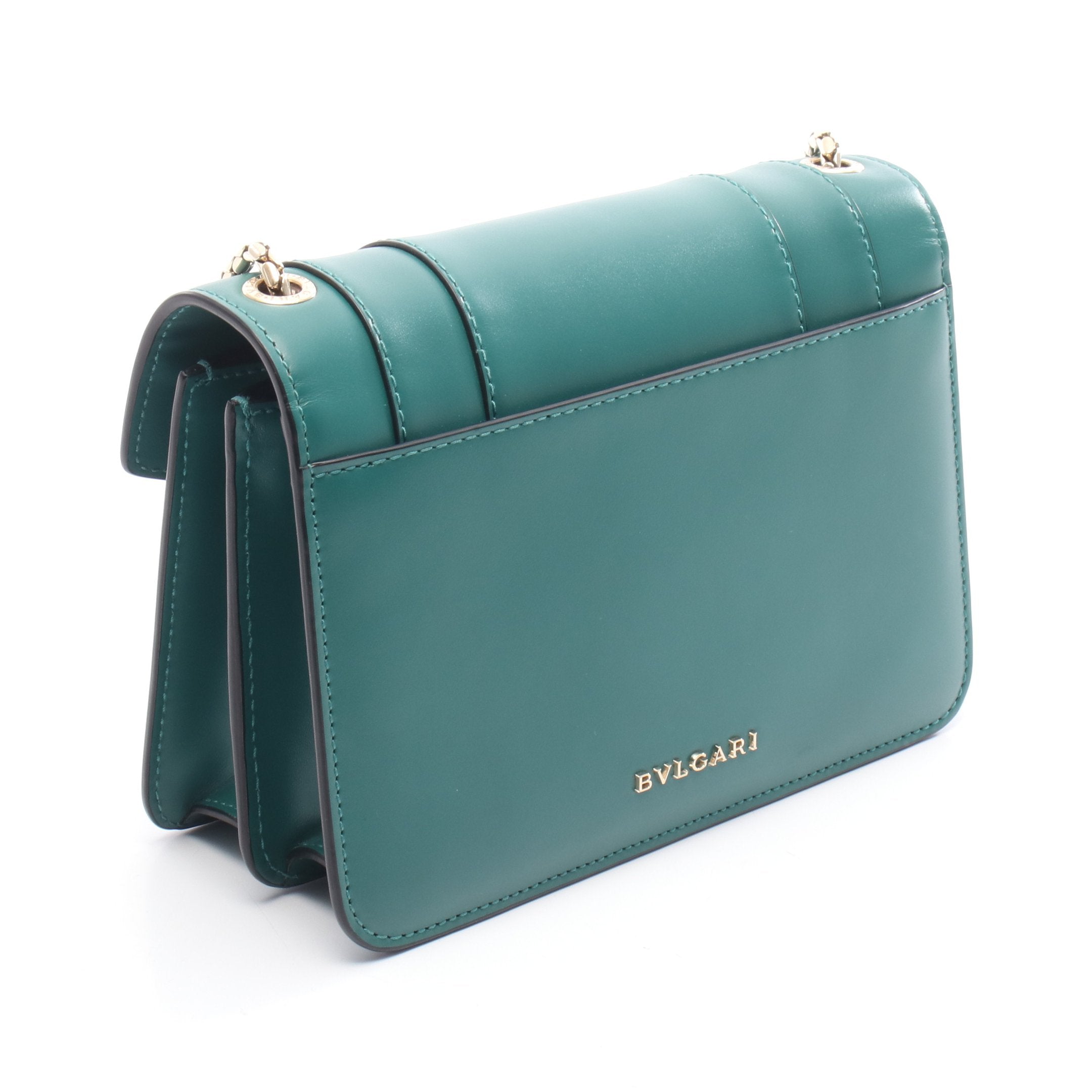 セルペンティ フォーエバー チェーンショルダーバッグ レザー グリーン