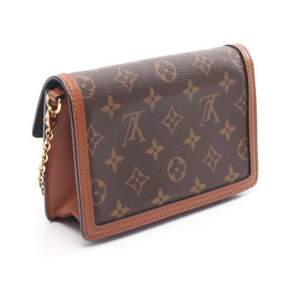 ポルトフォイユ ドーフィーヌ モノグラムリバース チェーンウォレット PVC レザー ブラウン ベージュ ルイヴィトン バッグ LOUIS VUITTON