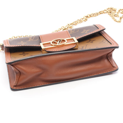 ポルトフォイユ ドーフィーヌ モノグラムリバース チェーンウォレット PVC レザー ブラウン ベージュ ルイヴィトン バッグ LOUIS VUITTON