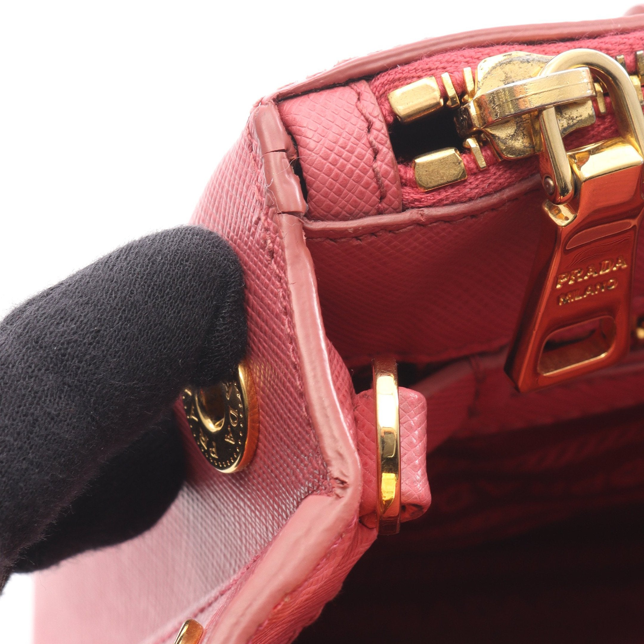 SAFFIANO LUX ガレリア ハンドバッグ サフィアーノレザー ピンク 2WAY