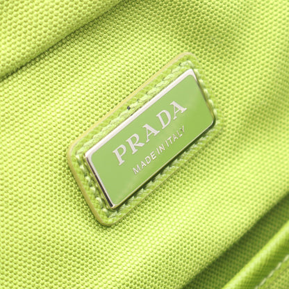 トライアングルロゴ ショルダーバッグ キャンバス イエローグリーン プラダ バッグ PRADA