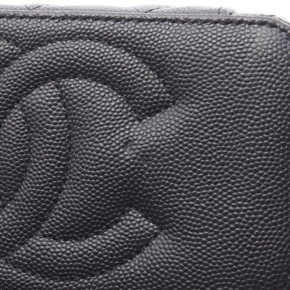 マトラッセ スモールバニティ チェーンショルダーバッグ キャビアスキン ブラック ゴールド金具 シャネル バッグ CHANEL