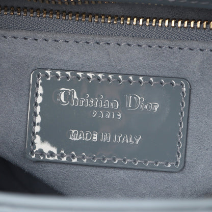 レディディオール スモール ハンドバッグ エナメルレザー ブルーグレー 2WAY クリスチャンディオール バッグ Christian Dior