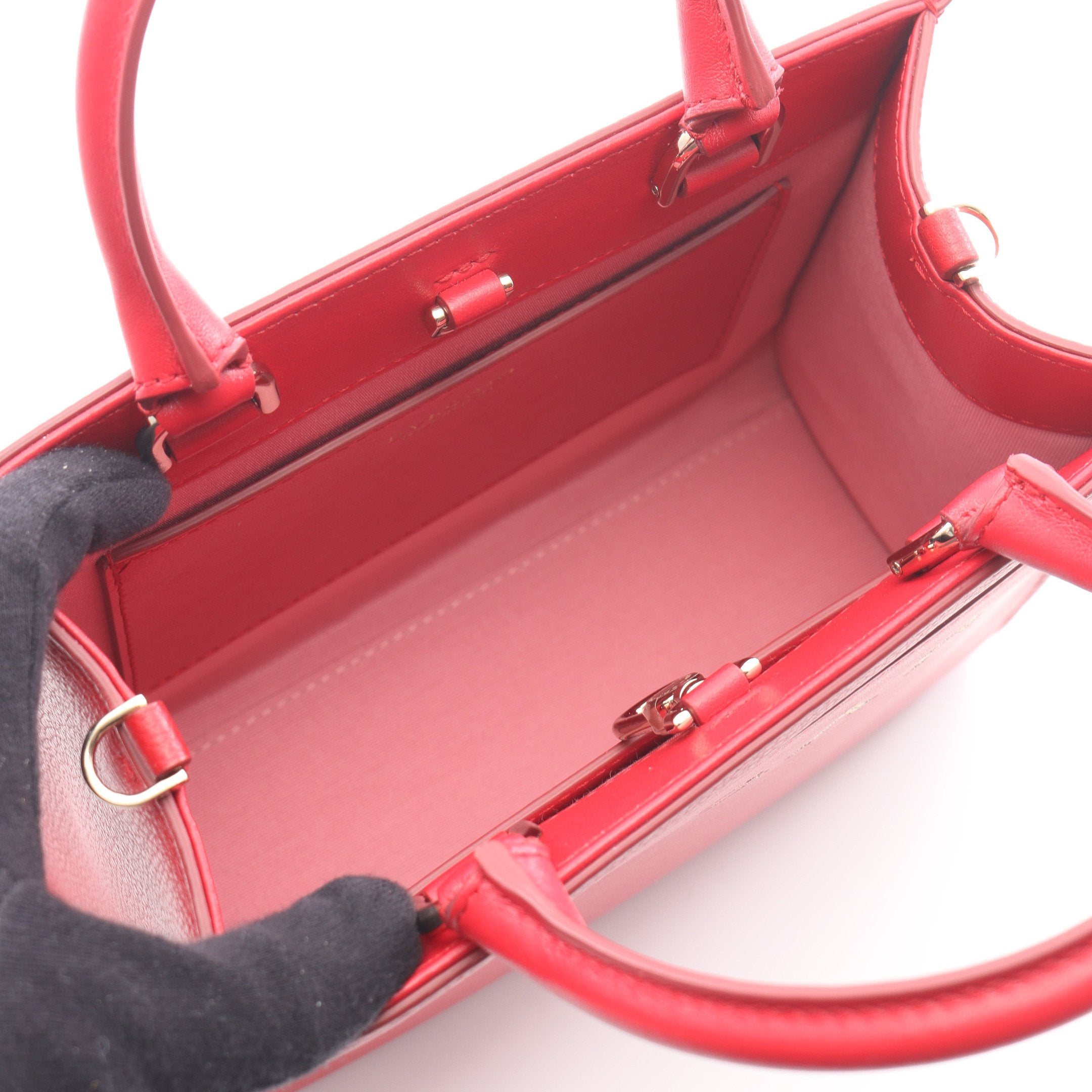 ハンドバッグ レザー レッド 2WAY ブルガリ – RECLO