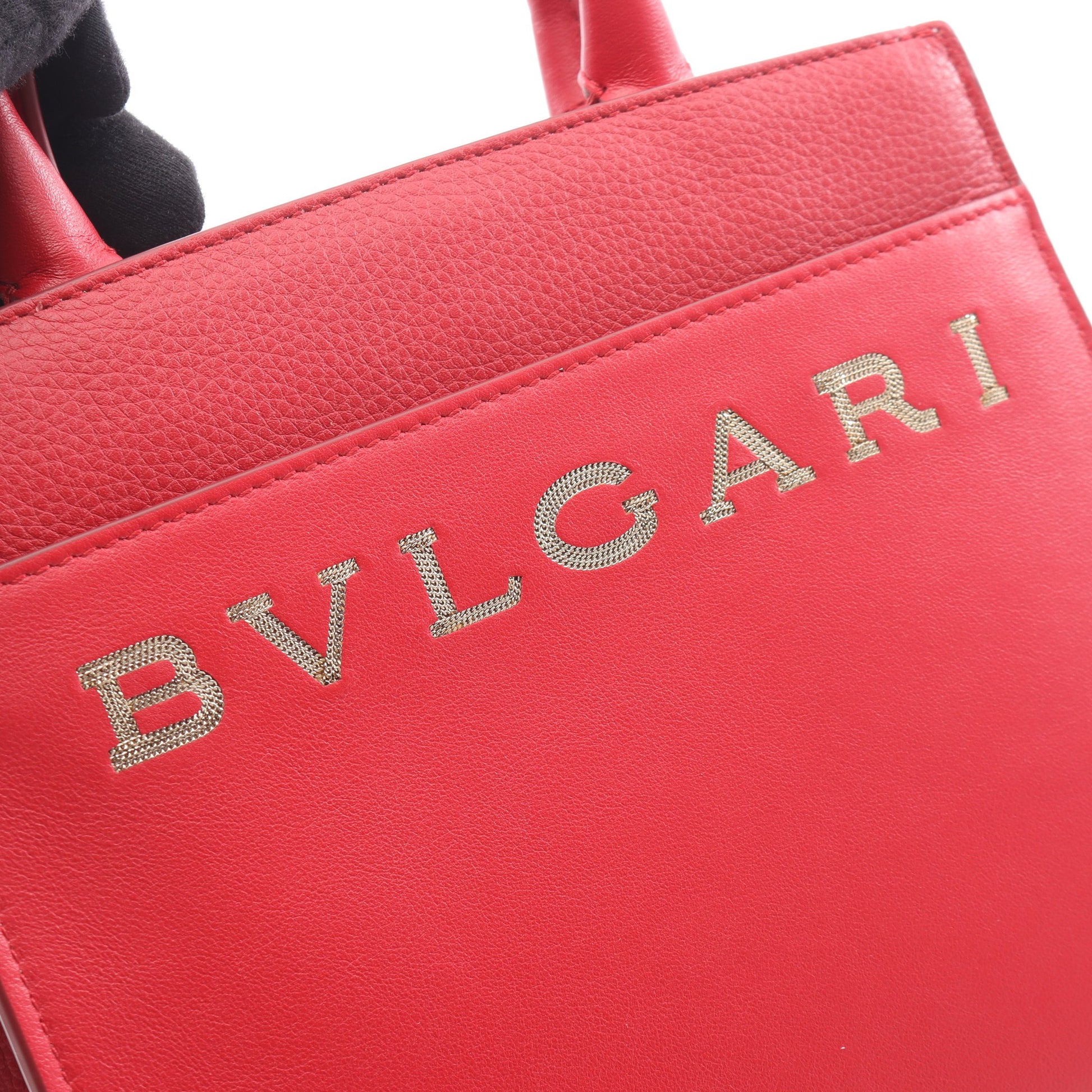 ハンドバッグ レザー レッド 2WAY ブルガリ バッグ BVLGARI
