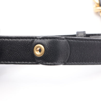 マトラッセ チェーンショルダーバッグ ラムスキン ブラック ゴールド金具 シャネル バッグ CHANEL