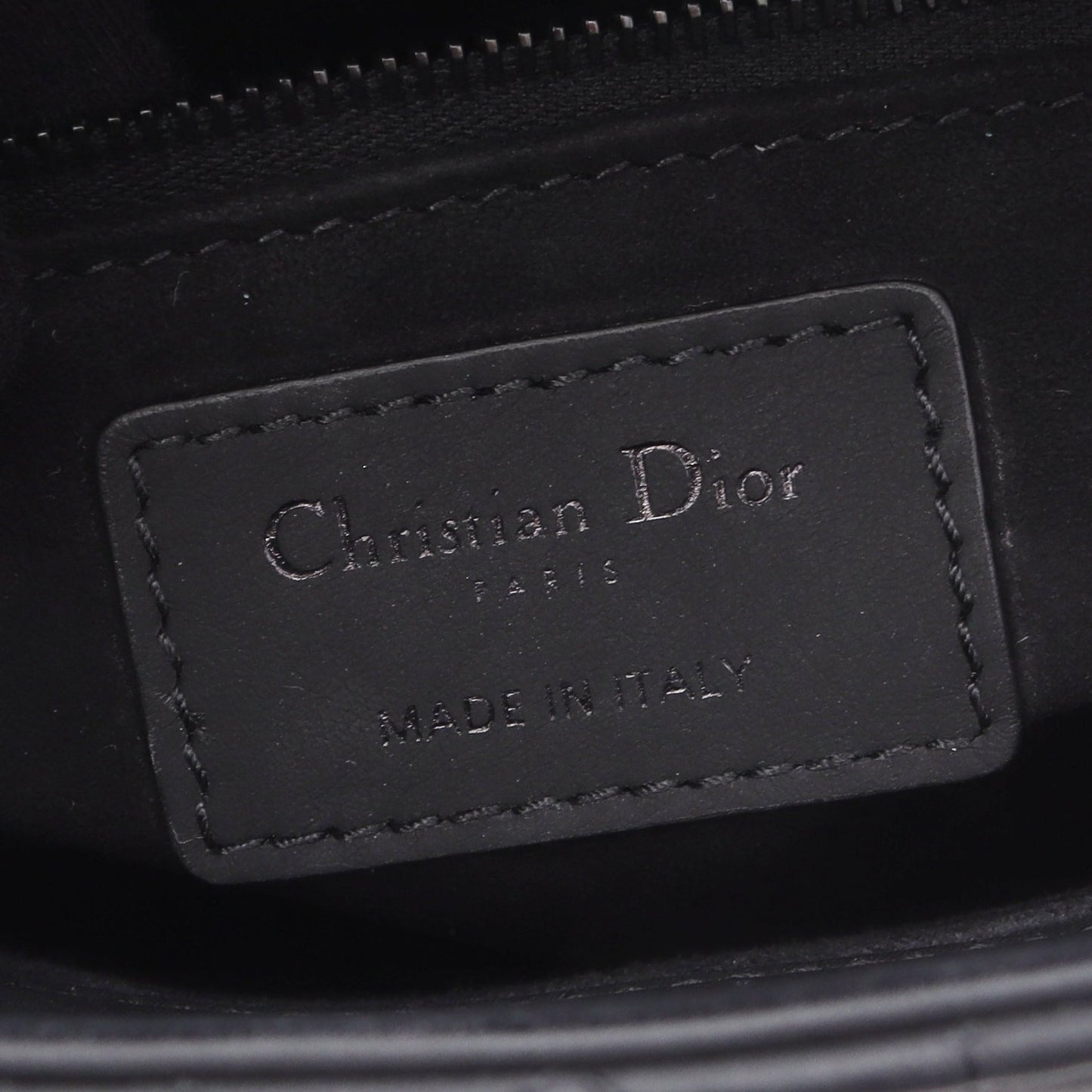 レディディオール スモール カナージュ ハンドバッグ レザー ブラック 2WAY クリスチャンディオール バッグ Christian Dior