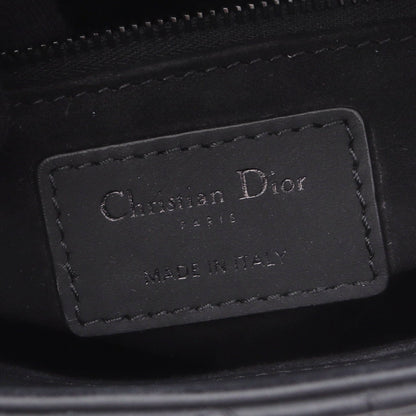 レディディオール スモール カナージュ ハンドバッグ レザー ブラック 2WAY クリスチャンディオール バッグ Christian Dior