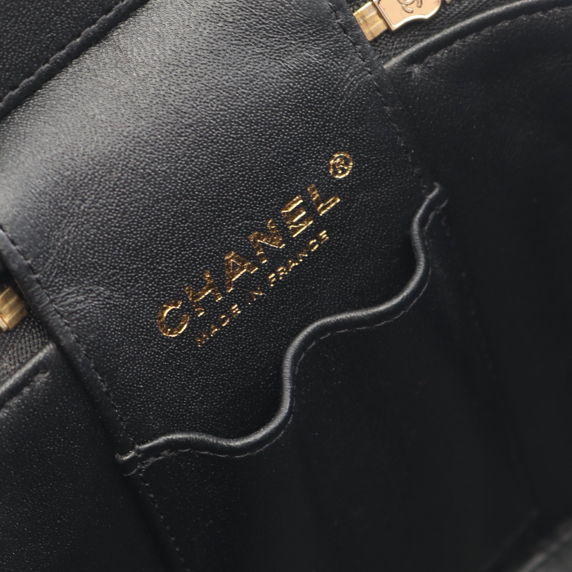マトラッセ チェーンショルダーバッグ ラムスキン ブラック ゴールド金具 シャネル バッグ CHANEL