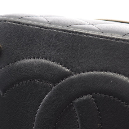 マトラッセ チェーンショルダーバッグ ラムスキン ブラック ゴールド金具 シャネル バッグ CHANEL