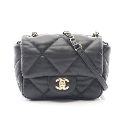 マトラッセ チェーンショルダーバッグ ラムスキン ブラック ゴールド金具 シャネル バッグ CHANEL