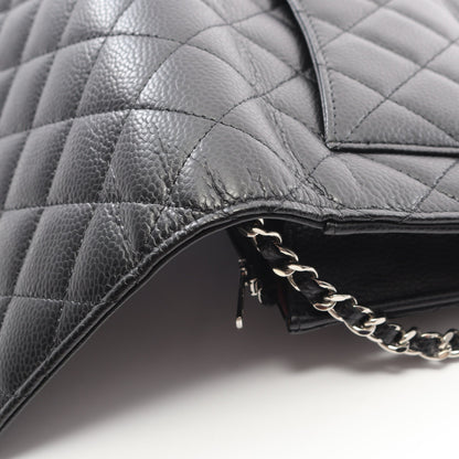 マトラッセ チェーンウォレット キャビアスキン ブラック シルバー金具 シャネル バッグ CHANEL