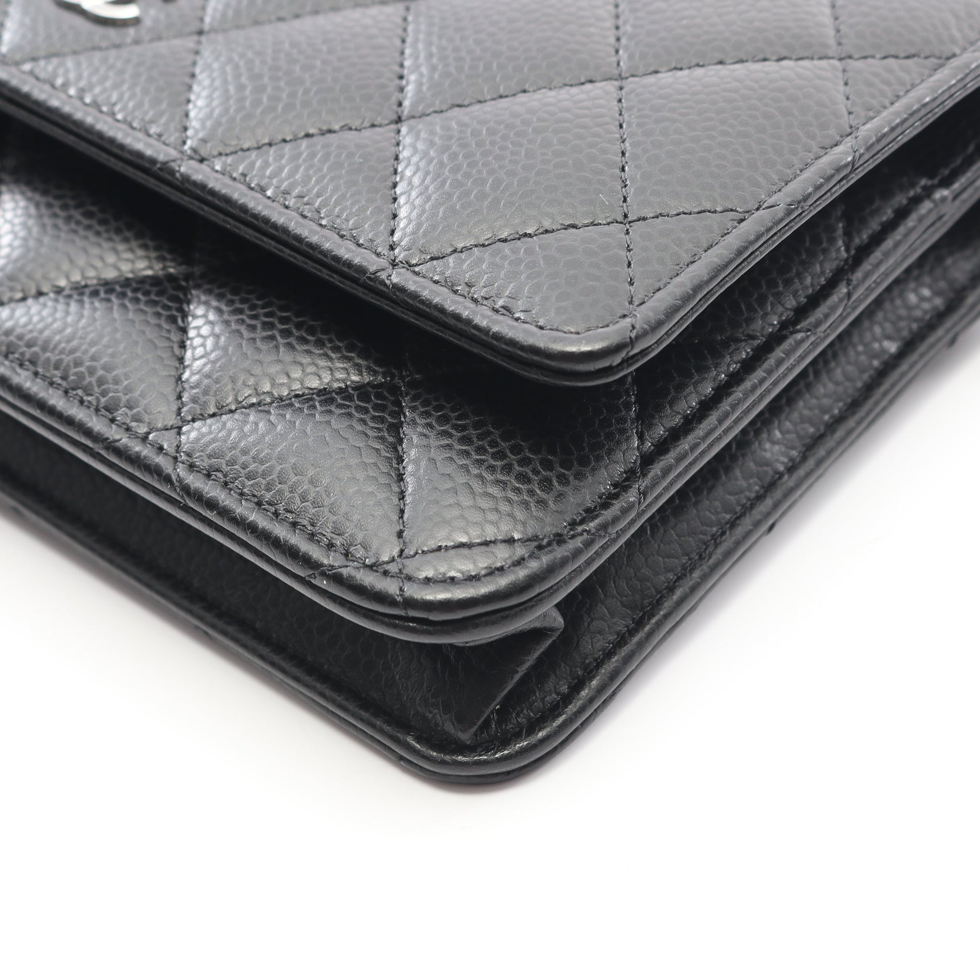 マトラッセ チェーンウォレット キャビアスキン ブラック シルバー金具 シャネル バッグ CHANEL