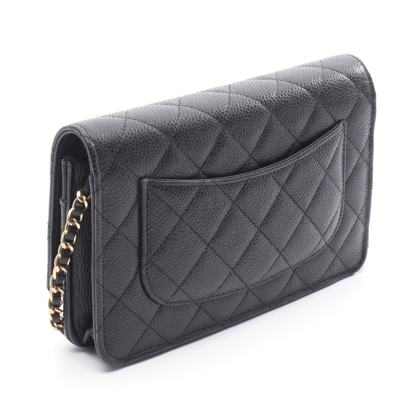 マトラッセ チェーンウォレット キャビアスキン ブラック ゴールド金具 シャネル バッグ CHANEL