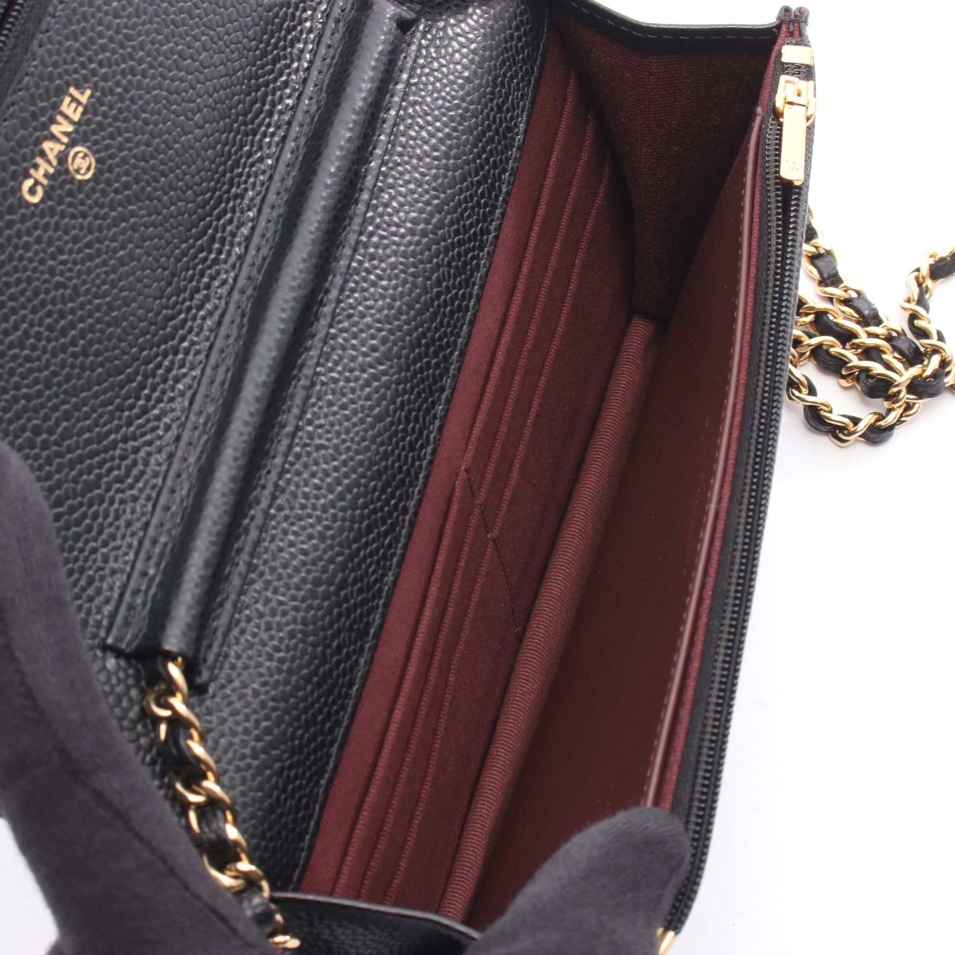 マトラッセ チェーンウォレット キャビアスキン ブラック ゴールド金具 シャネル バッグ CHANEL