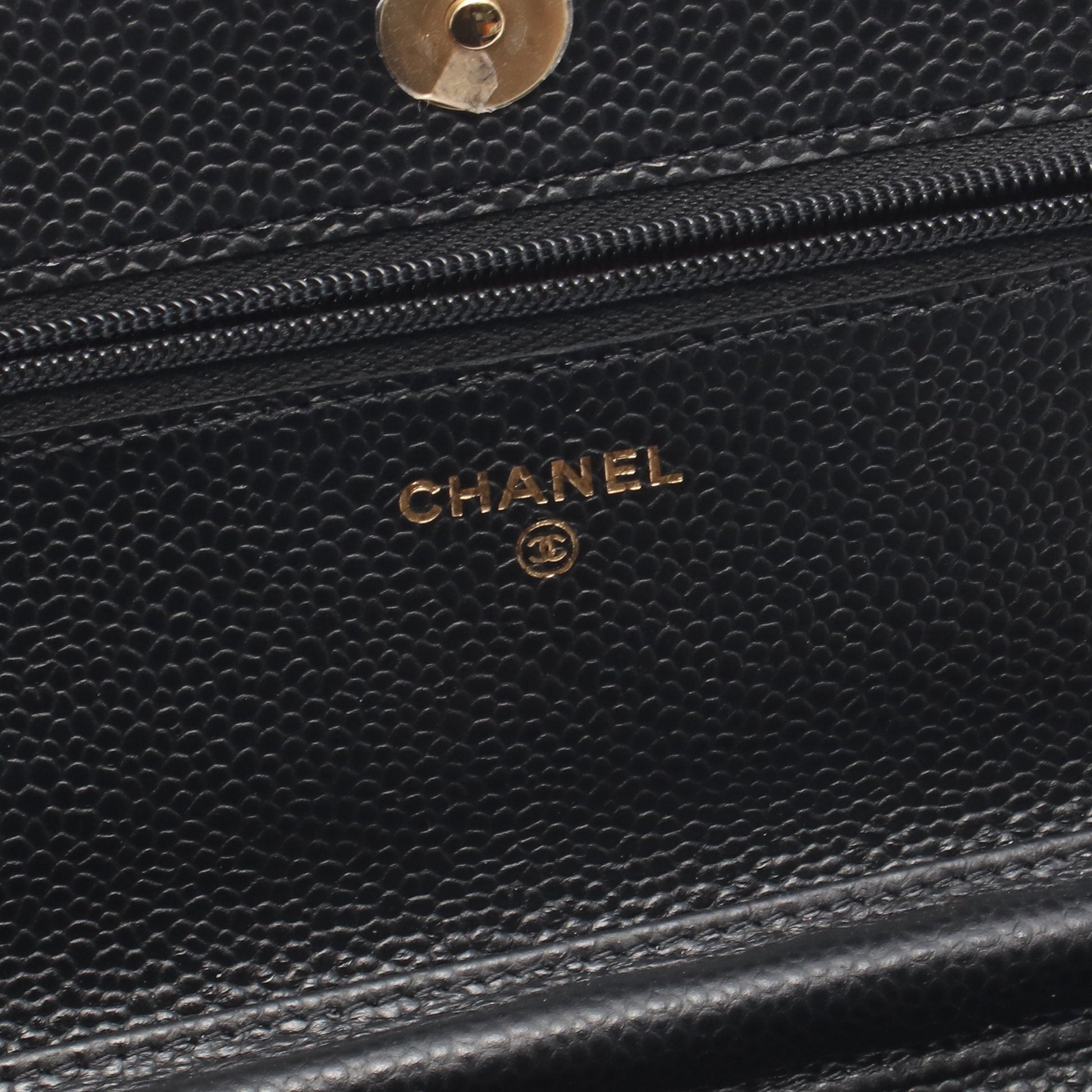 マトラッセ チェーンウォレット キャビアスキン ブラック ゴールド金具 シャネル バッグ CHANEL