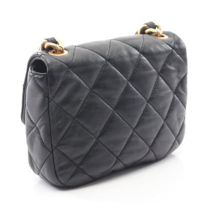 ミニマトラッセ チェーンショルダーバッグ ラムスキン ブラック コンビ金具 シャネル バッグ CHANEL