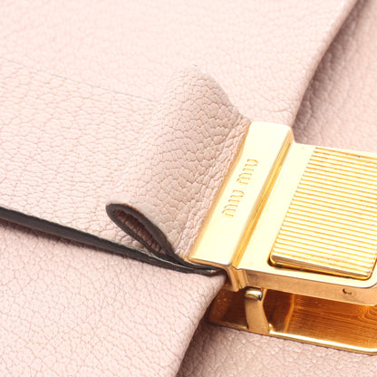MADRAS マドラス ショルダーバッグ レザー ダスティピンク ミュウミュウ バッグ miu miu