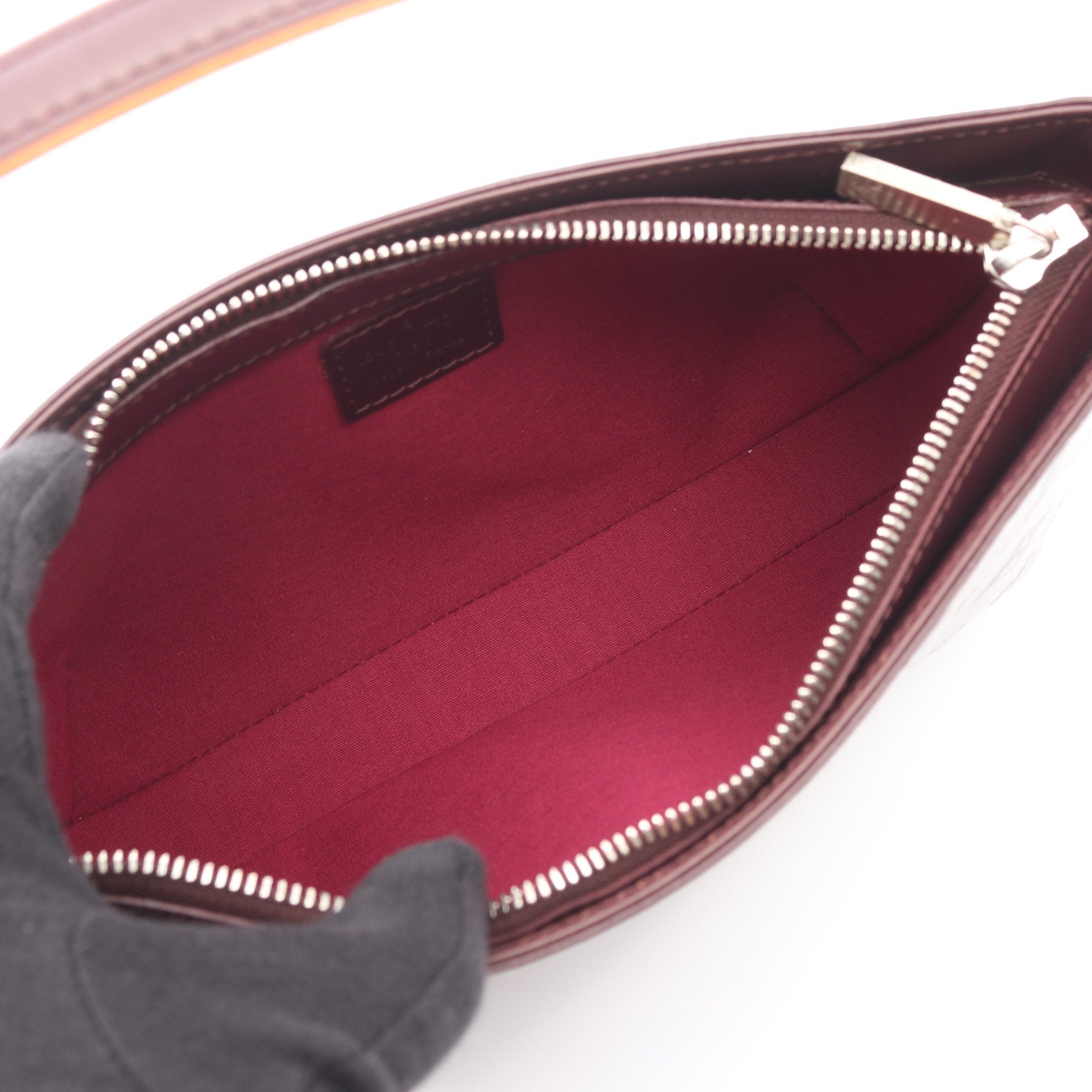 ファウラー モノグラムマット ヴィオレ ハンドバッグ レザー パープル