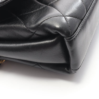 マトラッセ チェーンショルダーバッグ ラムスキン ブラック ゴールド金具 シャネル バッグ CHANEL