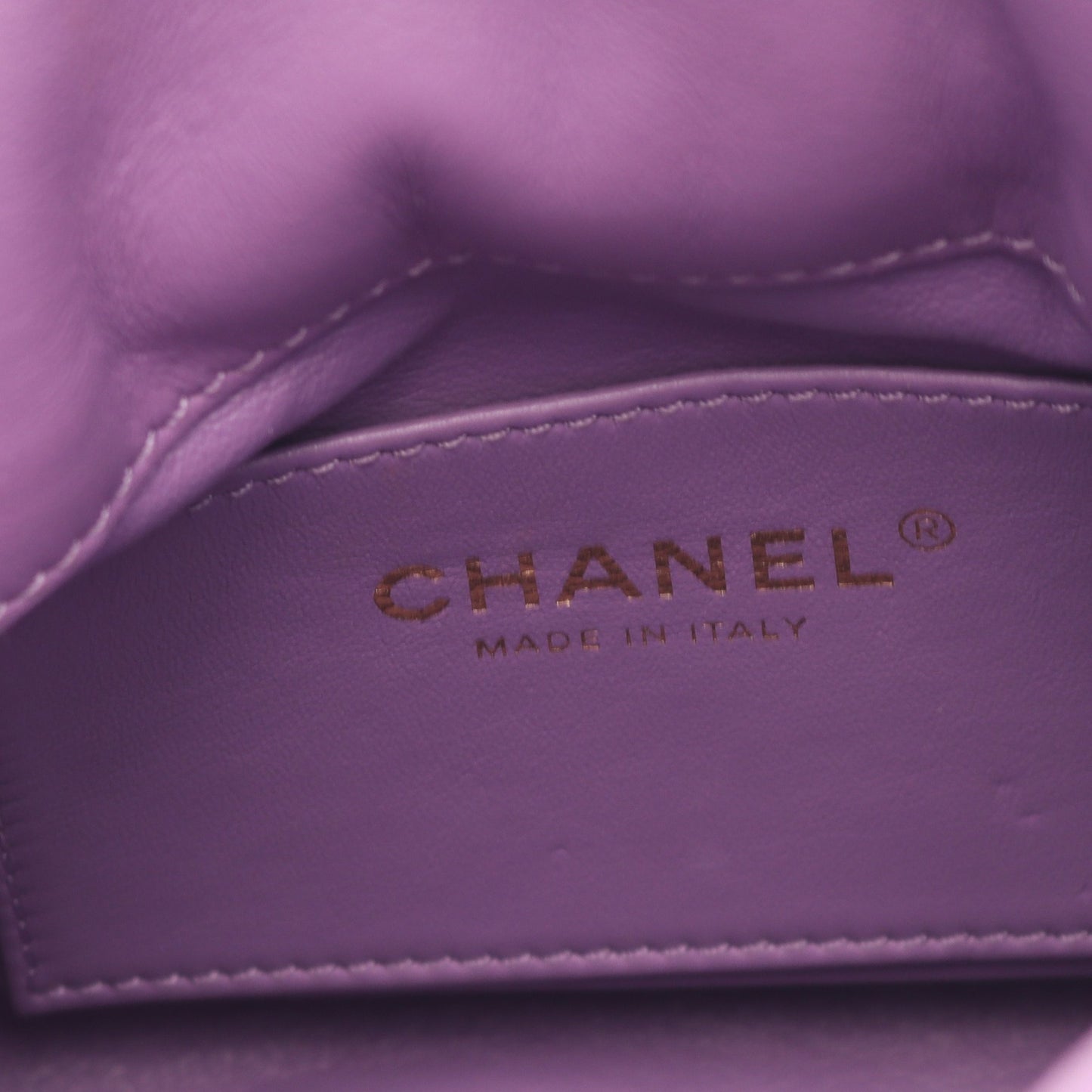 マトラッセ チェーンショルダーバッグ ラムスキン パープル ゴールド金具 2WAY シャネル バッグ CHANEL