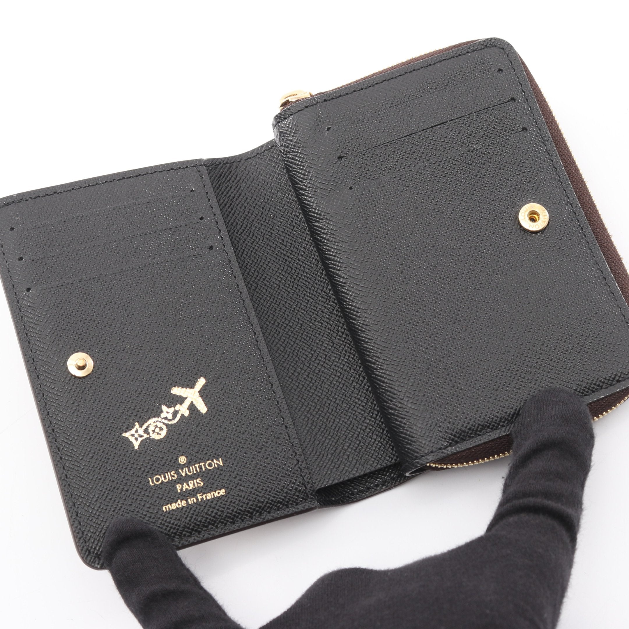 ポルトフォイユ ルー モノグラムリバース 二つ折り財布 PVC レザー