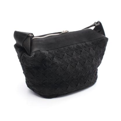 イントレチャート ウェビング ショルダーバッグ ナイロンキャンバス ブラック ボッテガヴェネタ バッグ BOTTEGA VENETA