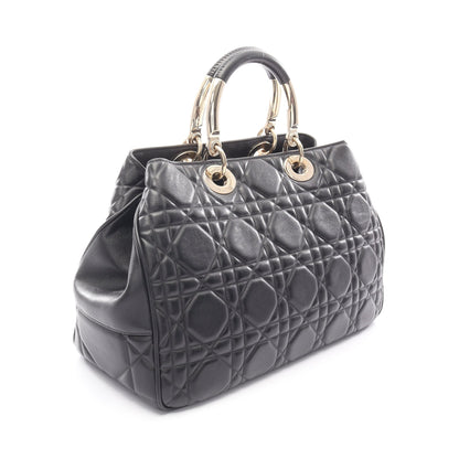 レディ 95.22 カナージュ ラージ ハンドバッグ レザー ブラック 2WAY クリスチャンディオール バッグ Christian Dior
