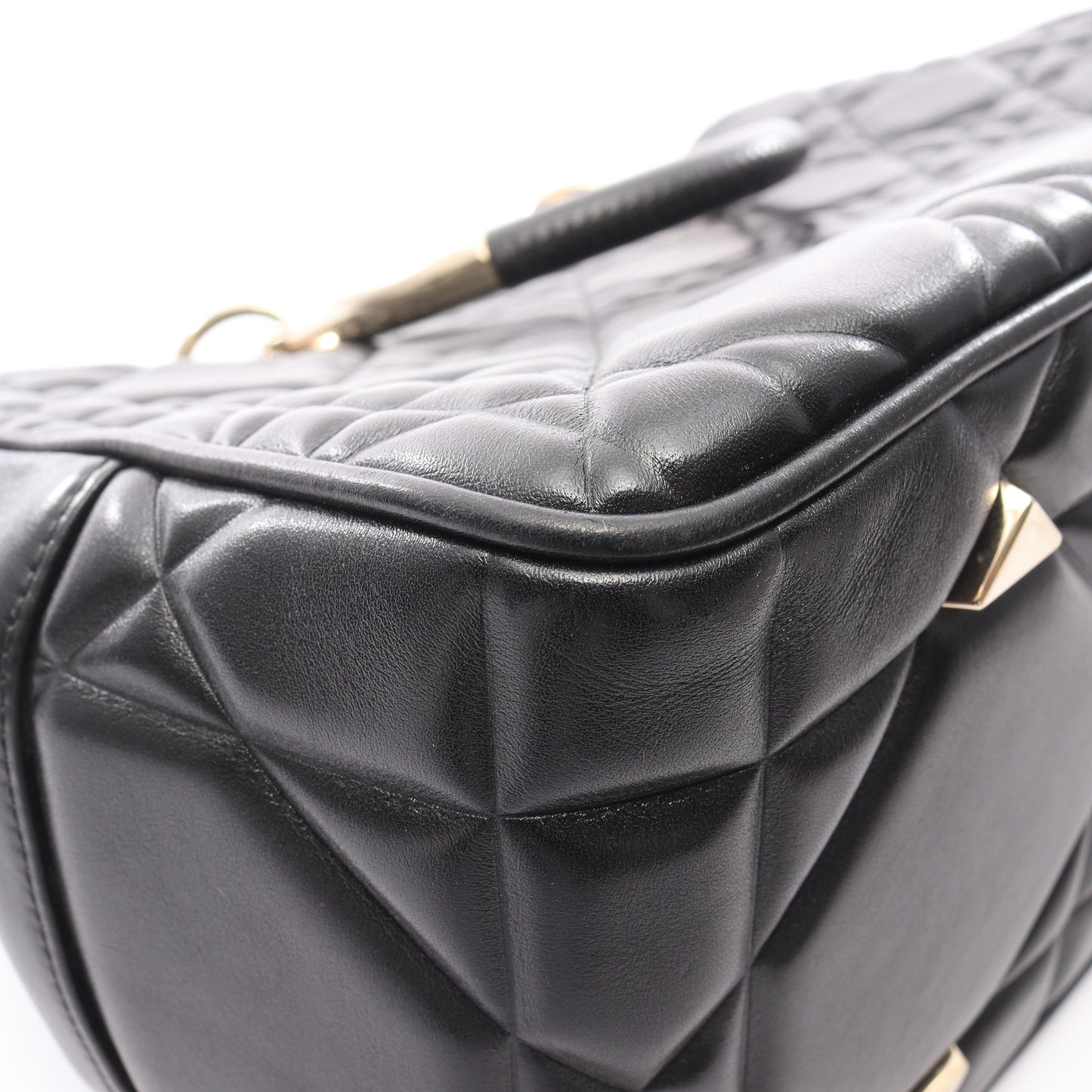 レディ 95.22 カナージュ ラージ ハンドバッグ レザー ブラック 2WAY クリスチャンディオール バッグ Christian Dior